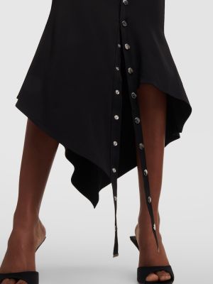 Ασύμμετρη μίντι φόρεμα The Attico μαύρο