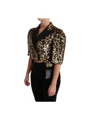 Blazer con estampado leopardo Dolce & Gabbana