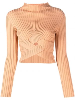 Плетен пуловер Stella Mccartney оранжево