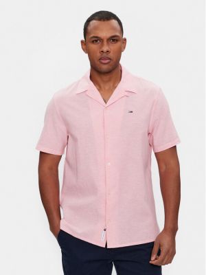 Camicia jeans Tommy Jeans rosa