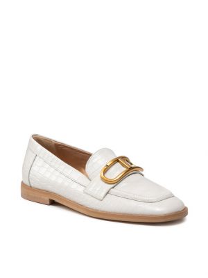 TWINSET Lordsy Mocassino 212TCP12C Bílá
