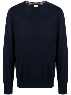 Volneni pulover iz merina Paul Smith modra