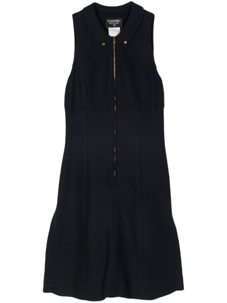 Αμάνικο φόρεμα με κουμπιά Chanel Pre-owned μπλε