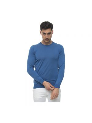 Sweter z okrągłym dekoltem Kiton niebieski
