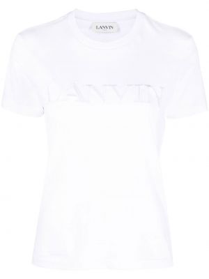 T-shirt ricamato Lanvin bianco