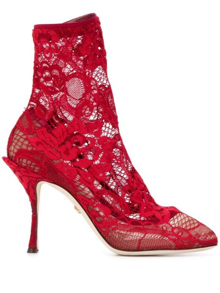 Botas con cordones Dolce & Gabbana rojo