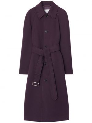 Vilnonis paltas Burberry violetinė
