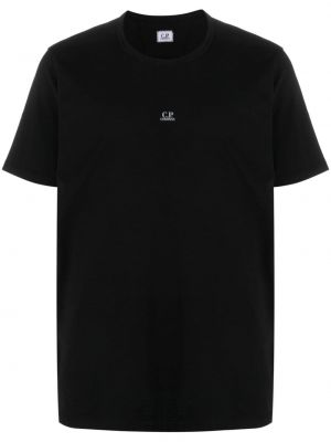 Bavlnené tričko s potlačou C.p. Company čierna
