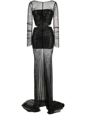 Křišťálové večerní šaty Giuseppe Di Morabito černé
