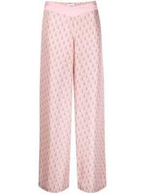 Trykt silke flare bukser Lanvin rosa