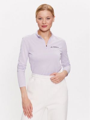 Блуза с цип slim Adidas виолетово