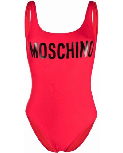 Bañador con la espalda descubierta Moschino rojo
