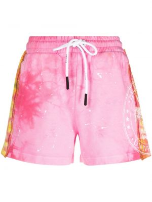 Pantaloncini sportivi tie-dye Palm Angels rosa