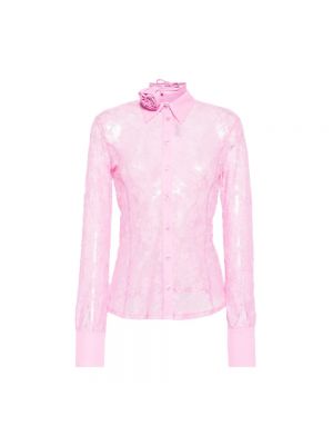 Bluse mit geknöpfter Blugirl pink