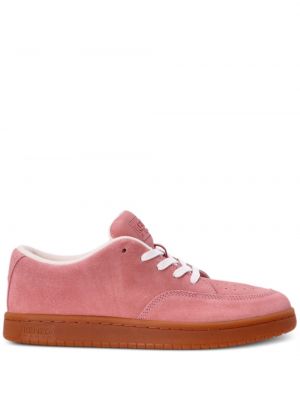 Sneakerși cu șireturi din piele din dantelă Kenzo roz