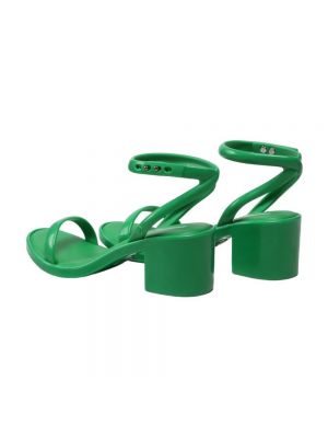 Sandalias con tacón de tacón alto Melissa verde