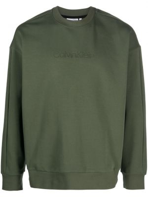 Kerek nyakú melegítő felső Calvin Klein zöld