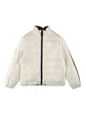 Nylonowa kurtka przejściowa Fendi biała