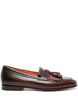 Nahast loafer-kingad Santoni pruun