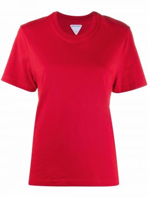 Camiseta de cuello redondo Bottega Veneta rojo
