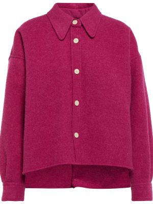 Vlnená košeľa Isabel Marant ružová