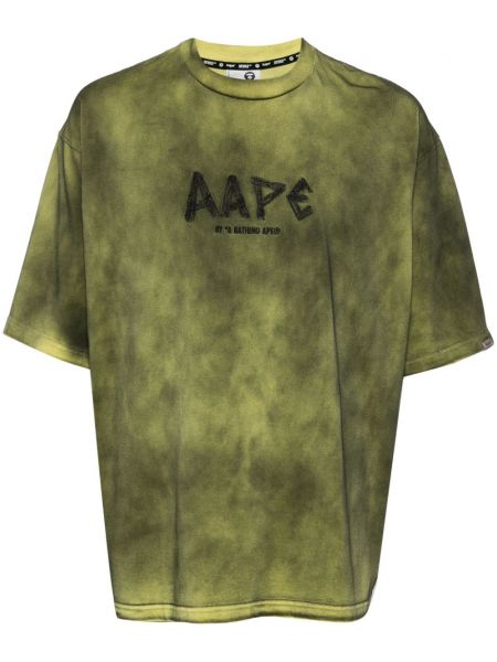 Broderet t-shirt Aape By *a Bathing Ape® grøn