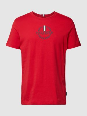 Koszulka slim fit Tommy Hilfiger czerwona