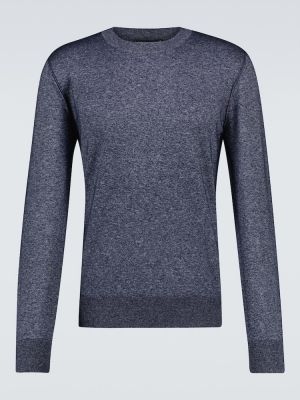 Jedwabny sweter z kaszmiru Dolce&gabbana niebieski