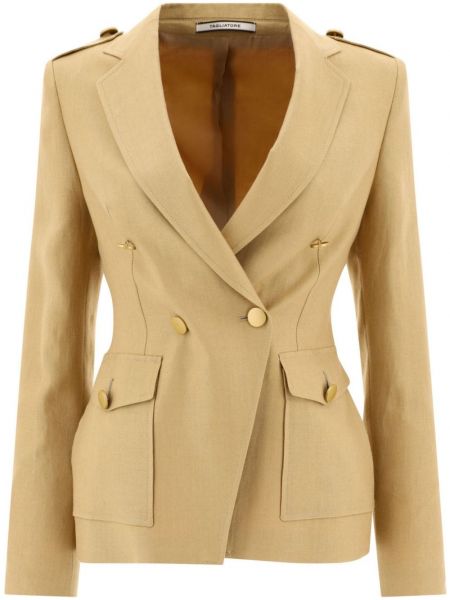 Leinen langer blazer Tagliatore beige