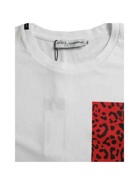 Camiseta de algodón con estampado leopardo Dolce & Gabbana