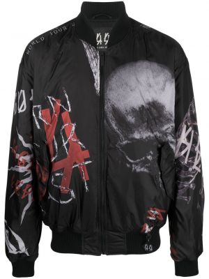 Giacca bomber con stampa 44 Label Group nero