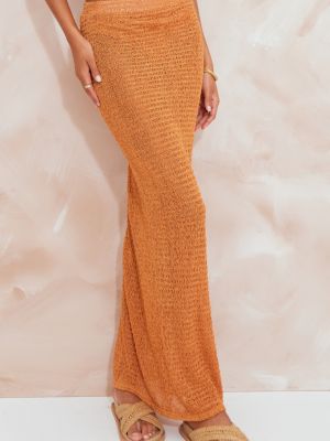 Прозрачная юбка Prettylittlething оранжевая