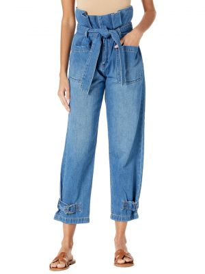 Джинсы Blank NYC, Paper Bag Tapered Pants with Self-Belt in Dancing Queen