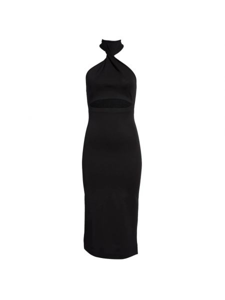 Satynowa sukienka midi Gauge81 czarna