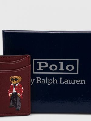 Portfel skórzany Polo Ralph Lauren bordowy