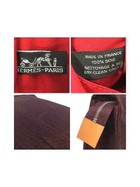 Bolso clutch de seda Hermès Vintage