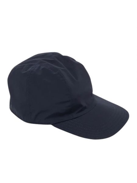 Nylonowa czapka bez daszka retro Hermès Vintage niebieska