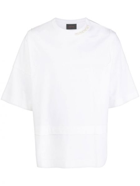Тениска с перли Simone Rocha бяло