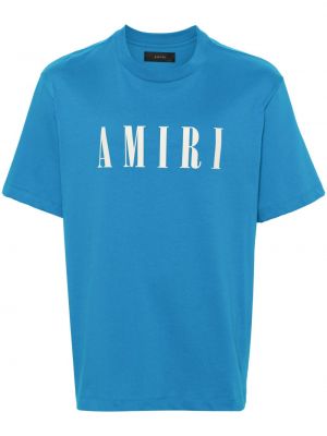 Majica s potiskom Amiri modra