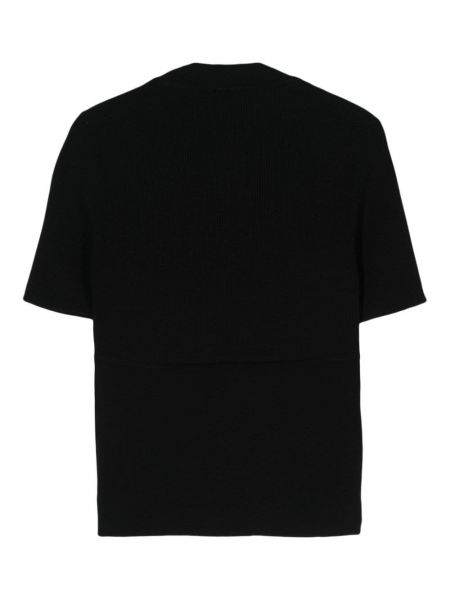 Megztas marškinėliai Hugo juoda