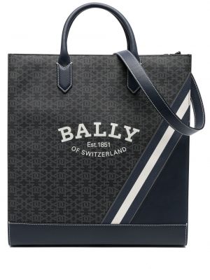 Nákupná taška s potlačou Bally čierna