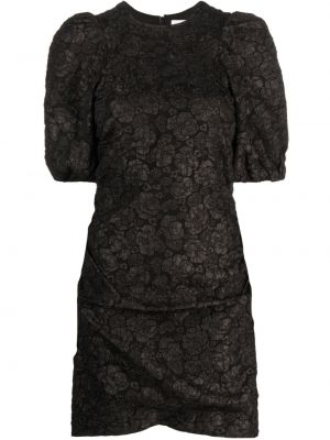Virágos mini ruha nyomtatás Ganni fekete