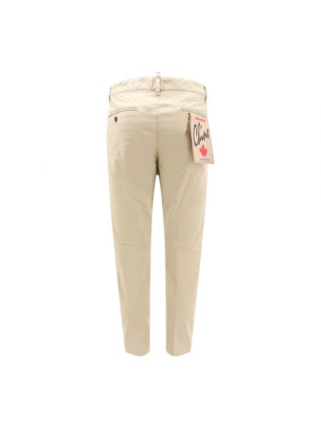 Pantalones chinos con botones Dsquared2 beige