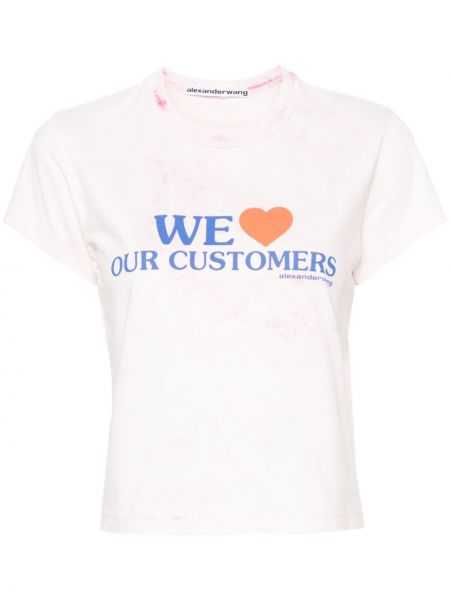 Μπλούζα με σχέδιο Alexander Wang ροζ