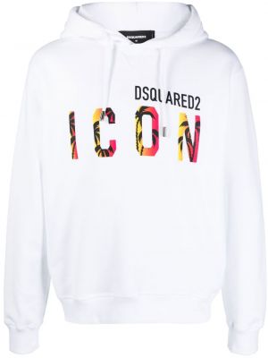 Hoodie à imprimé Dsquared2 blanc