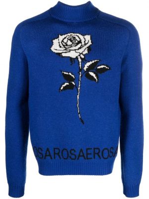 Maglione a fiori in tessuto jacquard Etro blu