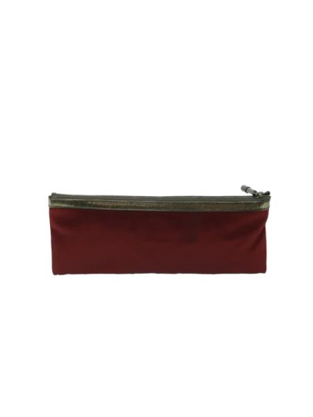 Bolso clutch de raso Burberry Vintage rojo