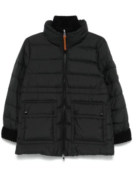 Kapitone ceket Moncler siyah