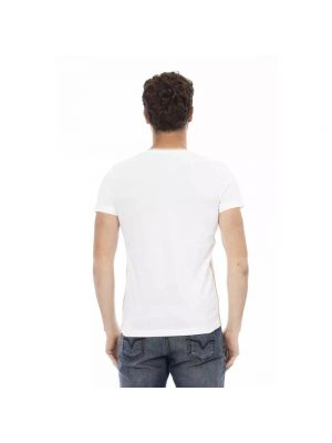 Camiseta con escote v Trussardi blanco