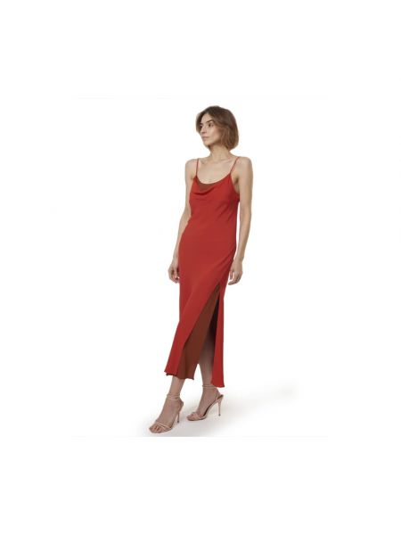Sukienka midi z krepy Semicouture czerwona